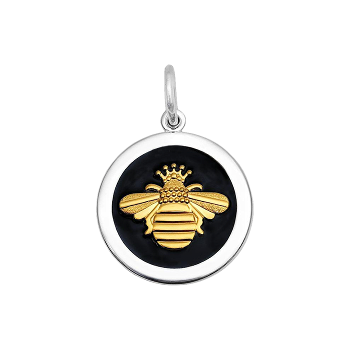 Medium 27mm Gold Queen Bee in Black by Lola & Co