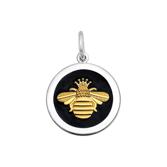 Medium 27mm Gold Queen Bee in Black by Lola & Co