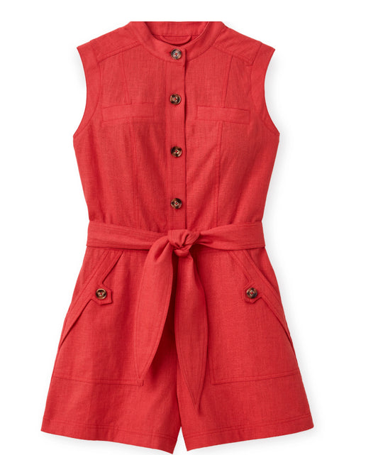 Rachel Romper in Poppy by Cartolina