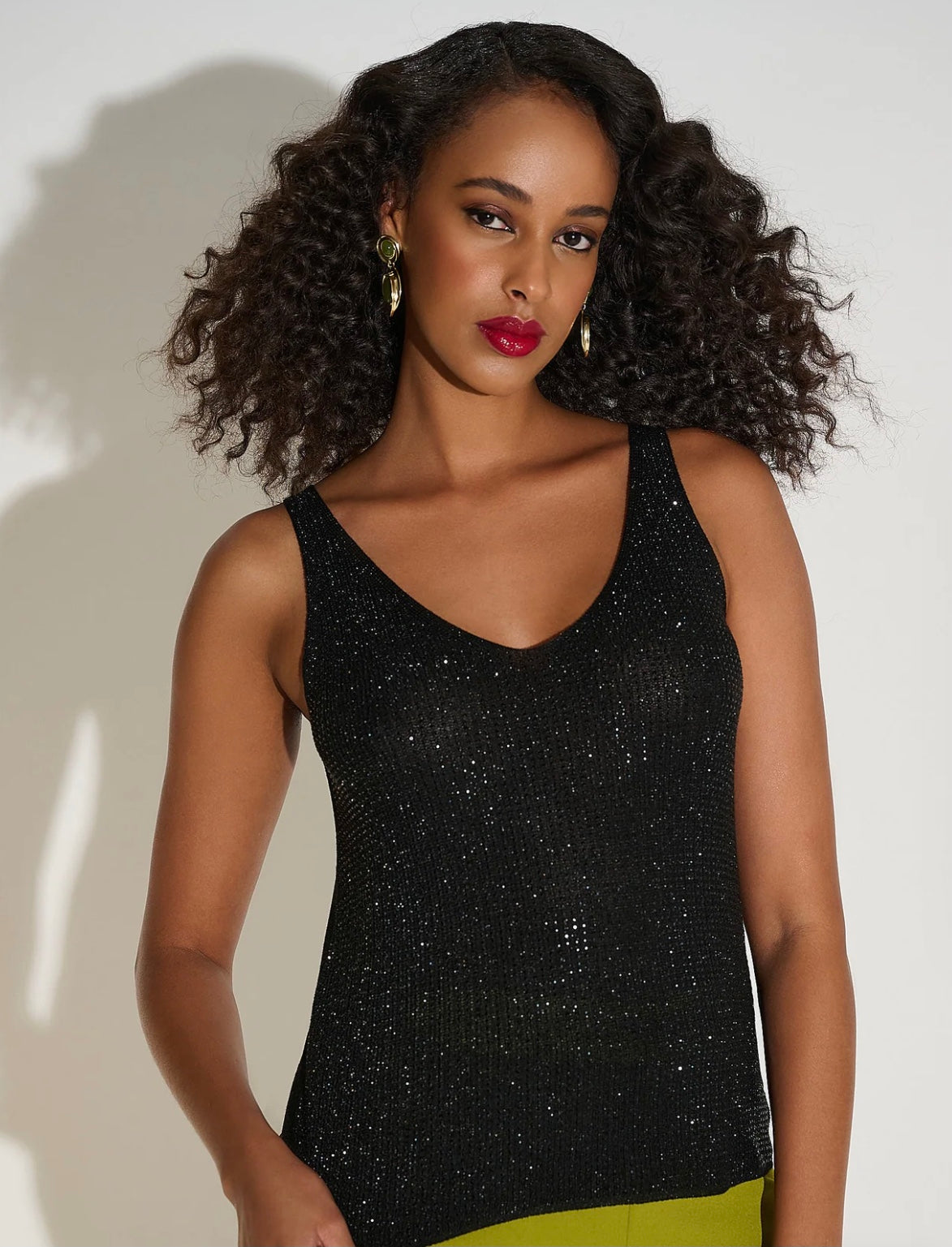 LDS Sparkly Black Camisole by Joseph Ribkoff