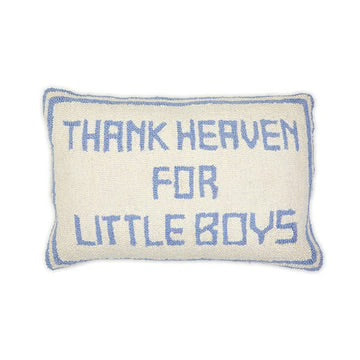 Thank Heaven For Little Boys Punch Embroidery Decorative Throw Pillow
