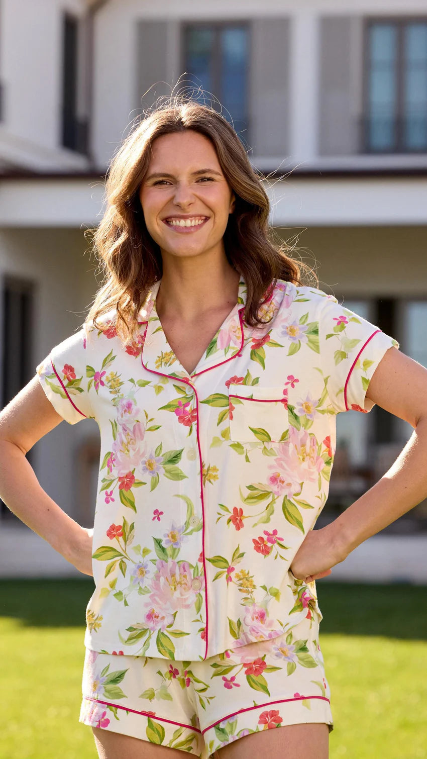 Florentina Pima Knit Short Set by Cat’s Pajamas