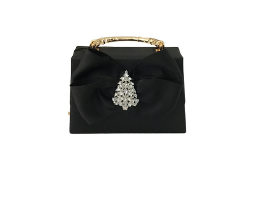 Black Lulu Black Bow with RS Tree Handbag by Lisi Lerch