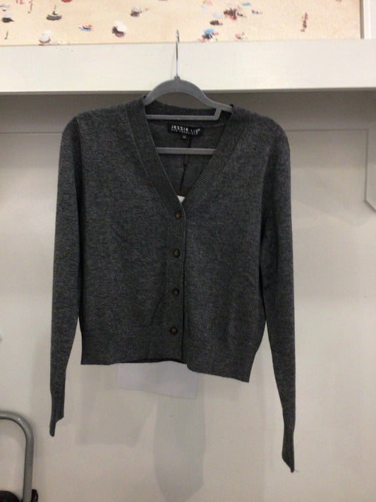 Angelina Cashmere Blended V Neck Cardigan in Grey