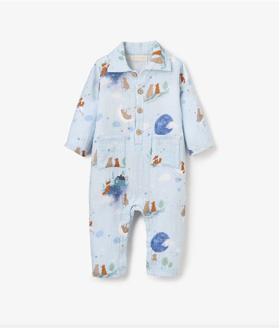 Magical Adventure Organic Muslin Jumpsuit by Elegant Baby