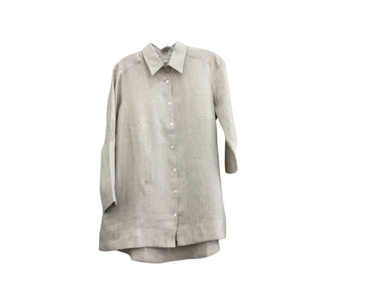 Women’s Button Down Shirt in Oatmeal by ILinen