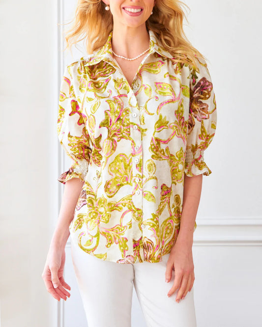 Sirena Shirt in Fresco Floral by Finley