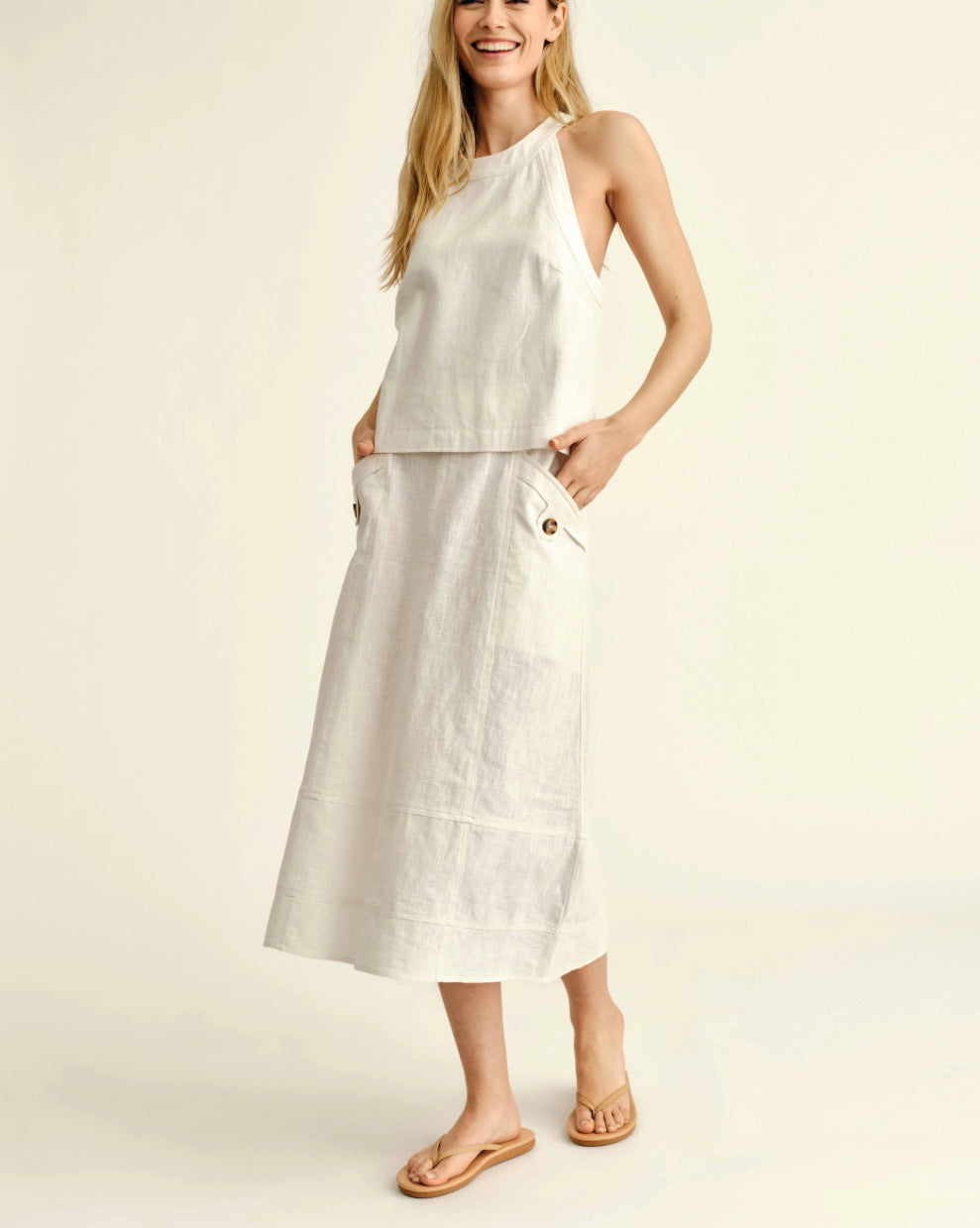 Brant Top in Bright White by Cartolina