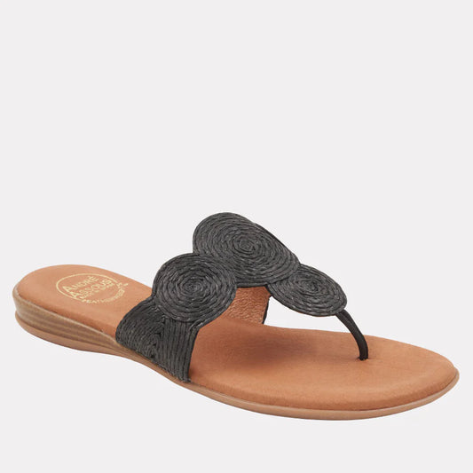 Nikky Black Sandals by André Assous