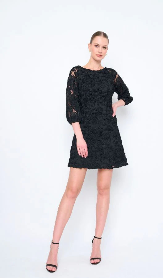 Danniella Dress in Castle Tulle Black by Flora Bea