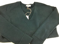 Ribbed Cashmere Sweater with Cuffs in Peacock by J  Society