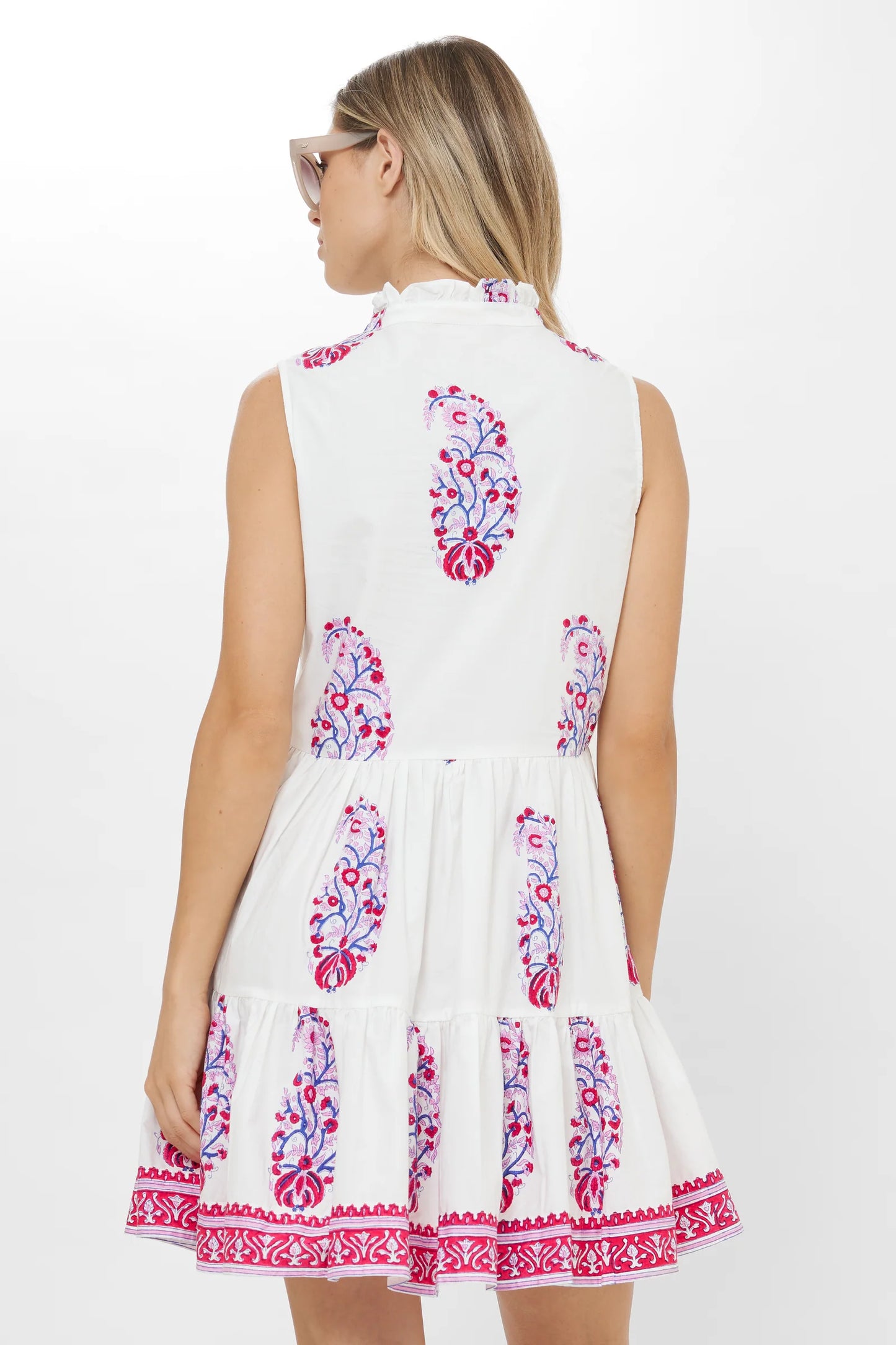 Verna Red Yoke Dress by Oliphant