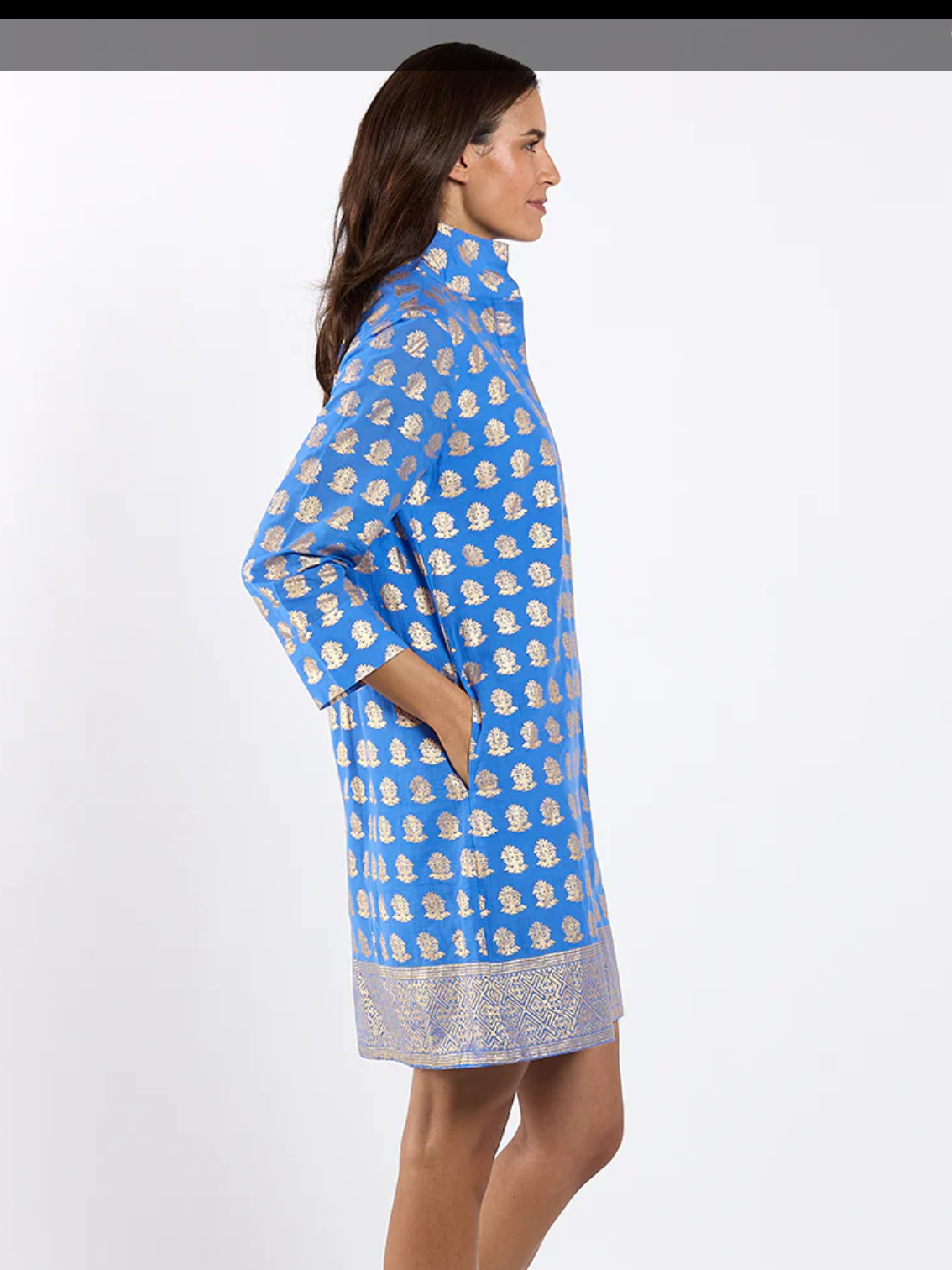 Helen Foulard Dress in Peri by Jude Connally