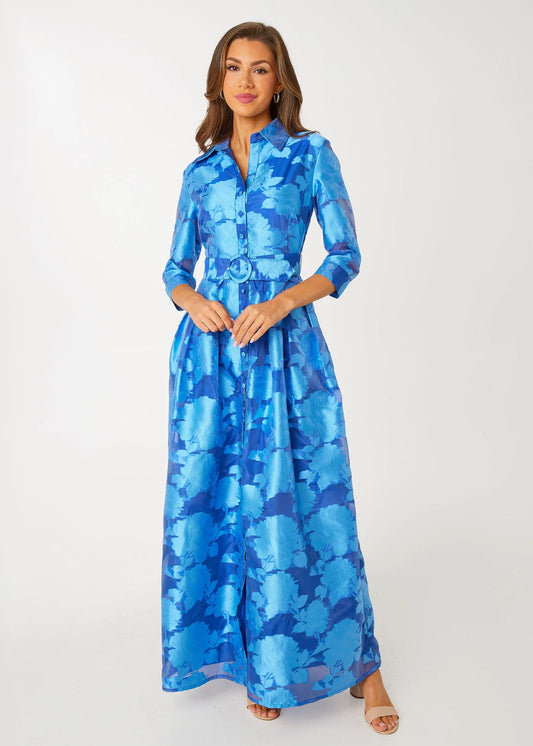 Cecilia Gown Blue Rose Organza Dress by Abbey Glass