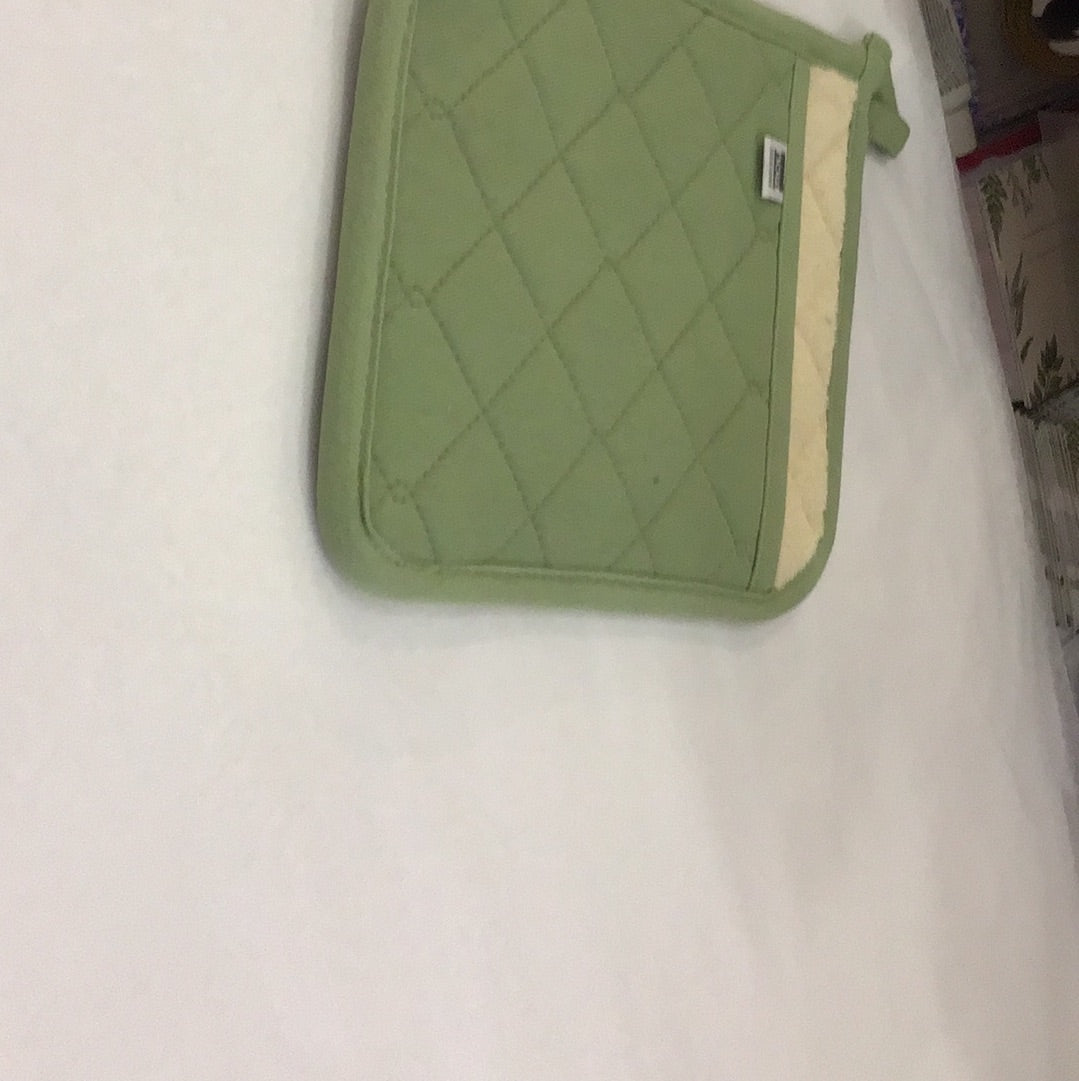 Square Oven Mitt is Sage Green by Now Designs