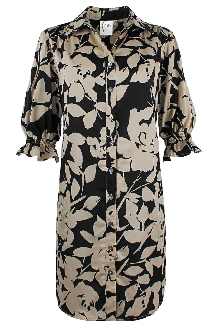 Black and White Floral Miller Dress by Finley