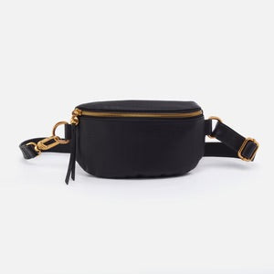 Fern Belt Bag in Pebbled Black by Hobo