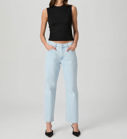 Morgan Ankle Mid Rise Straight Ankle in Windward by Paige