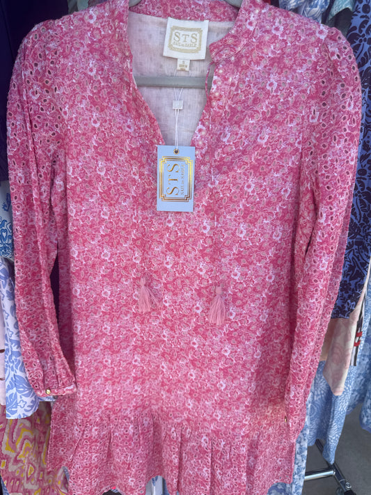 STS Sale Flutter Hem Dress Blush SP26112