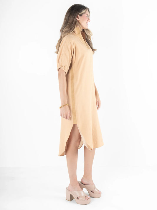 Poppy Caftan Dress in Lark Monogram by Emily McCarthy