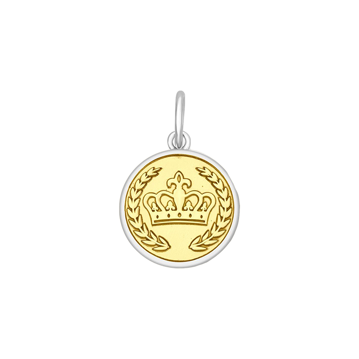 Small 19 mm Pendant Crown Gold Center by Lola & Company