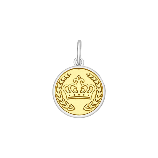 Small 19 mm Pendant Crown Gold Center by Lola & Company