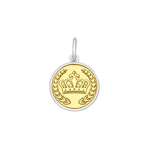 Small 19 mm Pendant Crown Gold Center by Lola & Company