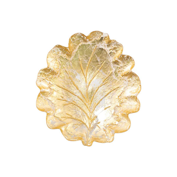 Moon Leaf Small Bowl in Gold by Vietri