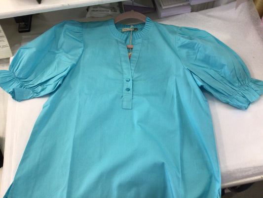 Isla Shirt in Cyan Blue by Maude Vivante