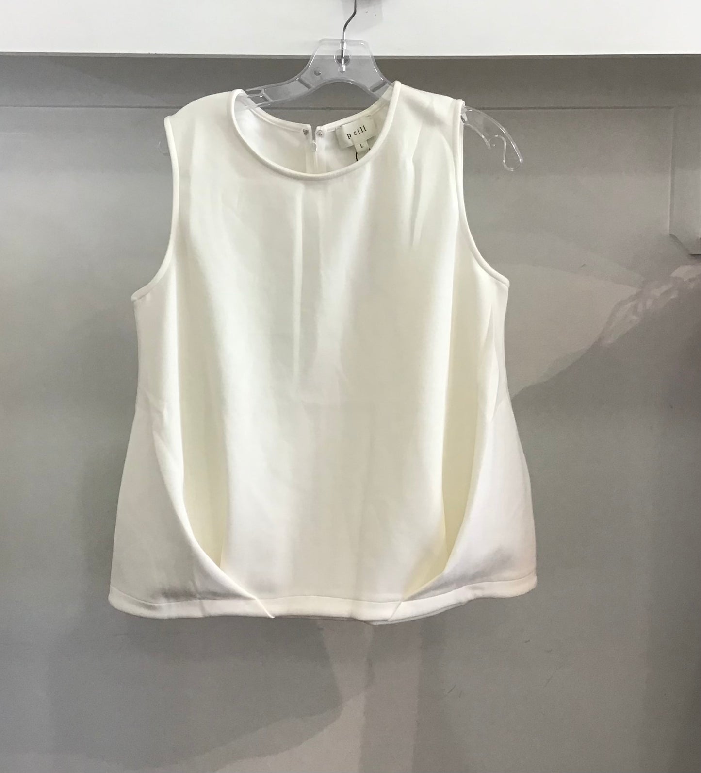 Butter Modal Gathered Sleeveless Top in Ivory by P Cill