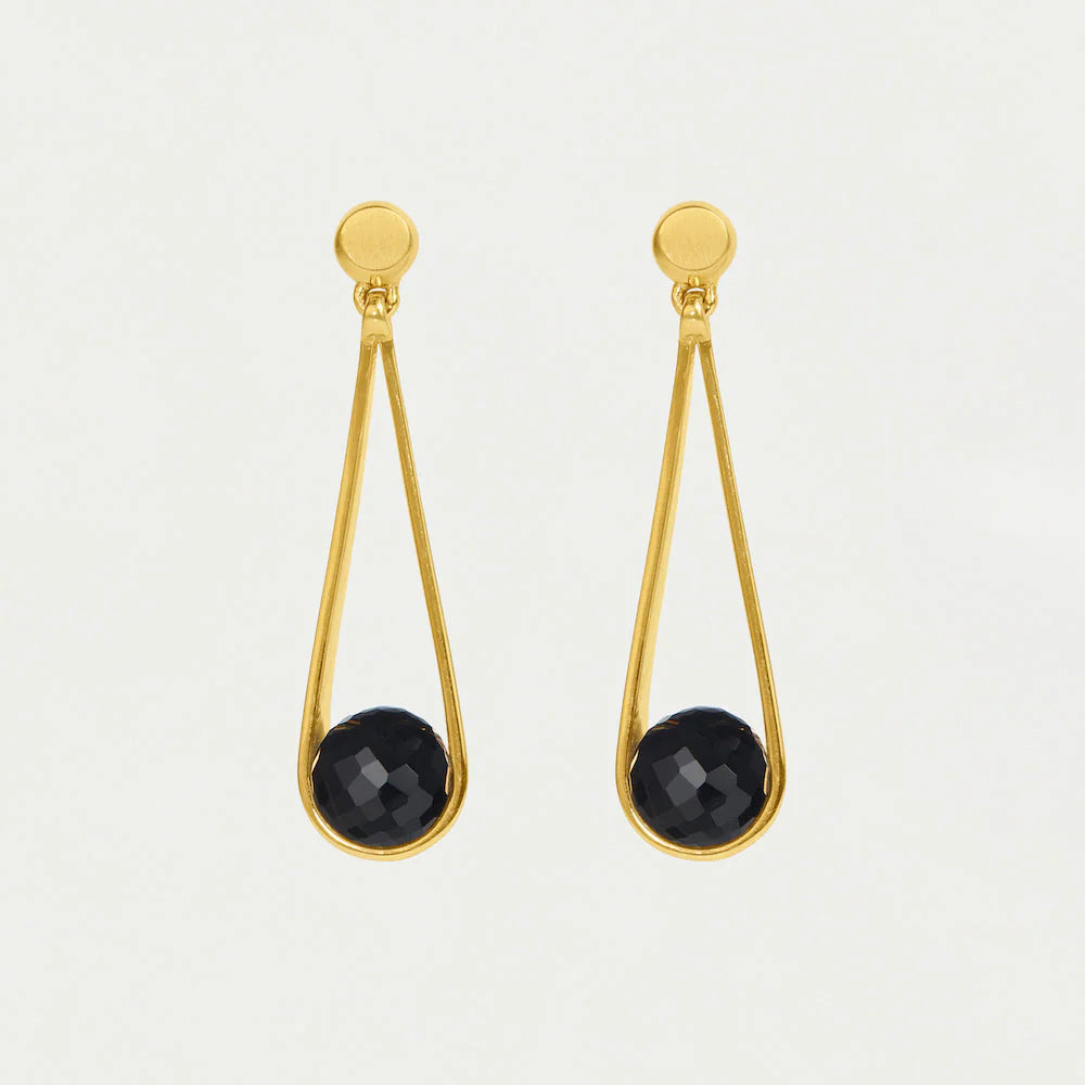 Mini Ipanema Earrings in Black Onyx by Dean Davidson