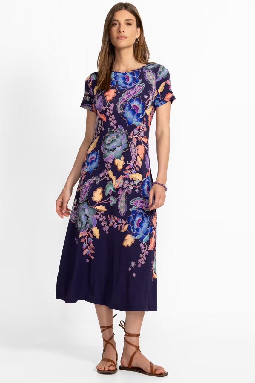 The Janie Favorite Boatneck Cap Sleeve Dress-Stevie’s by Johnny Was