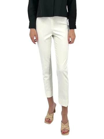 Front Zip Ankle Pant in Ivory by Estelle and Finn