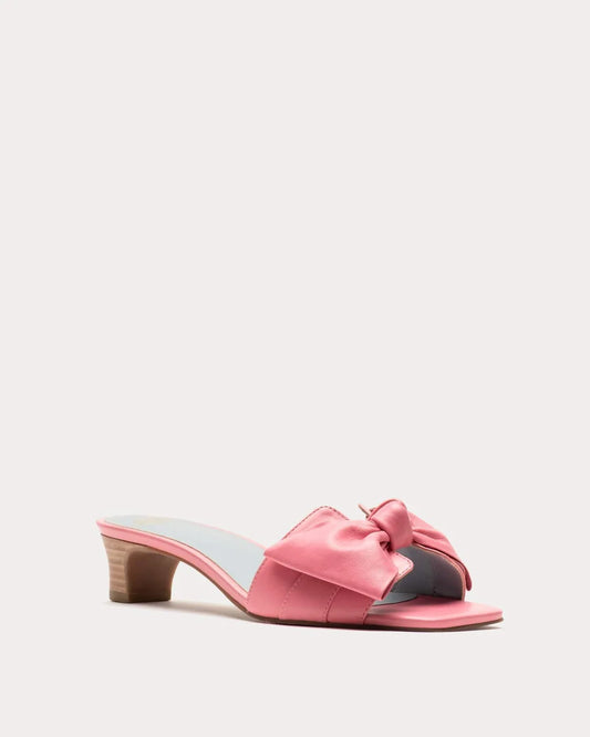 Sandy Slide Heel Soft Glove Nappa Platin in Pink by Frances Valentine