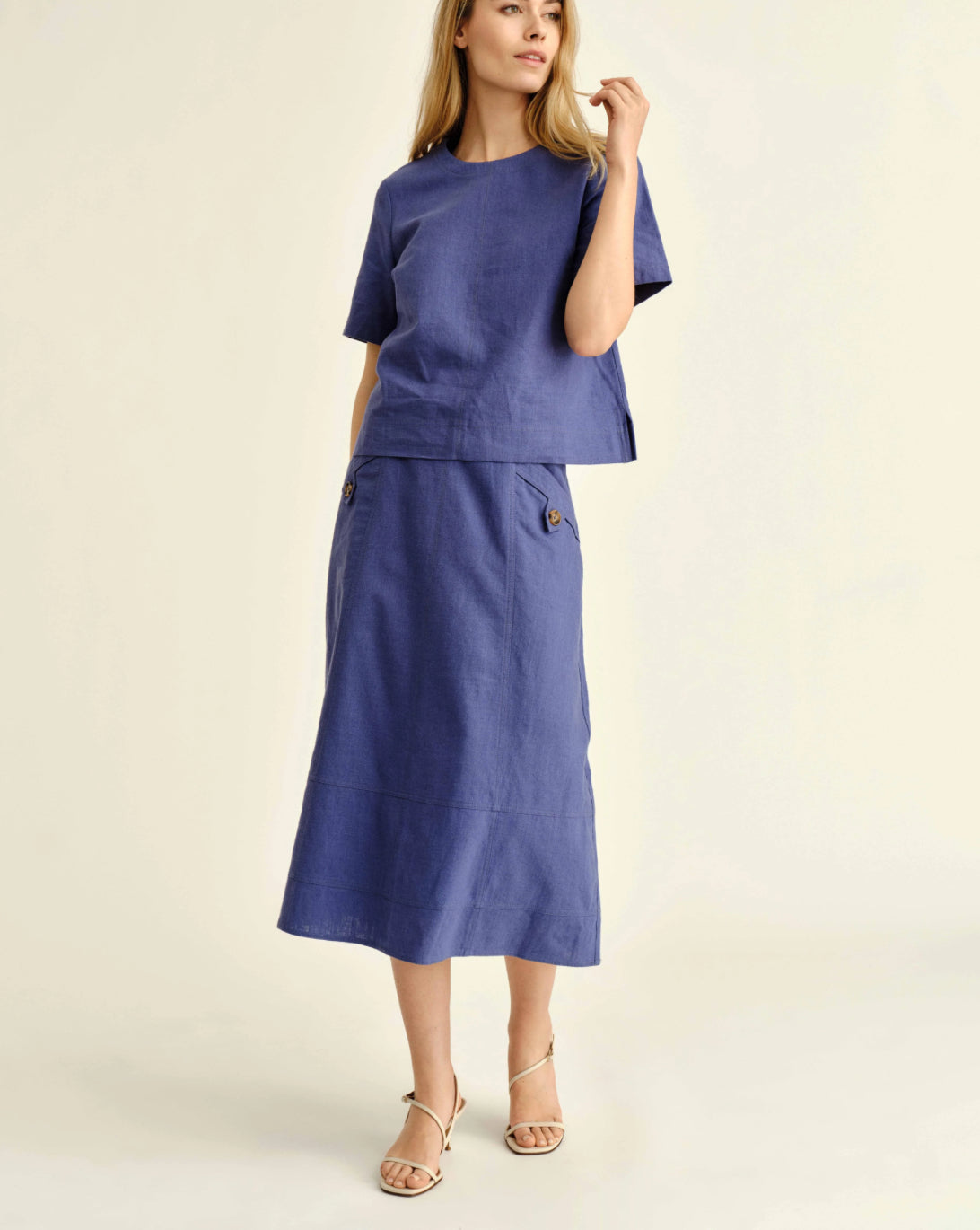 Alice Skirt in Coastal Indigo by Cartolina