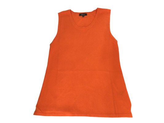 Tangerine Cotton Tank Sweater by Poshabilities