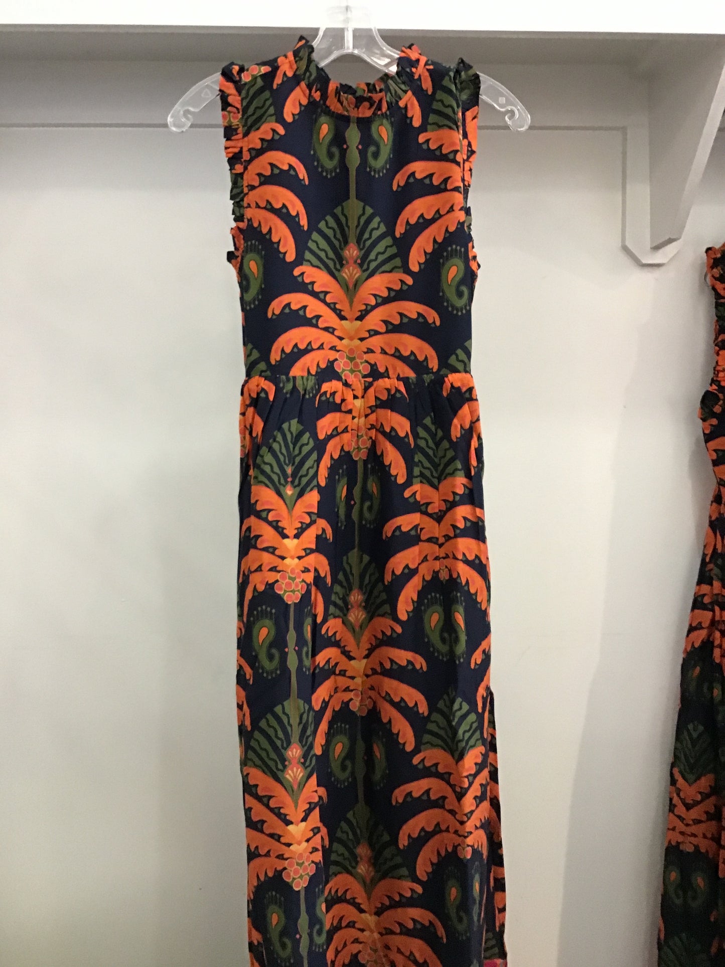 Constance Dress in Decorative Frond Navy by Jude Connally