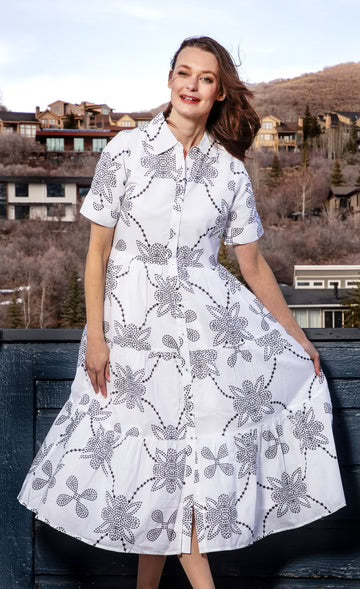 Palm Desert Black White Geo by Dizzy Lizzie