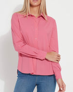 Roll Tab Connie Blouse in Coral Rose by Lysse