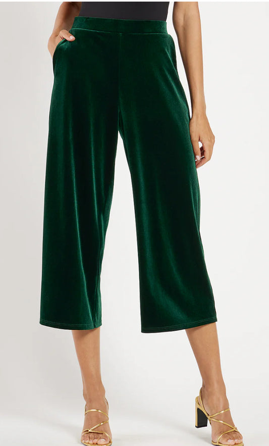 Lolly Stretch Velvet Pant in Palace Green by Jude Connally