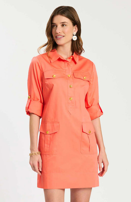 Rory Dress 3/4 Sleeve in Seahorse by Tyler Boe