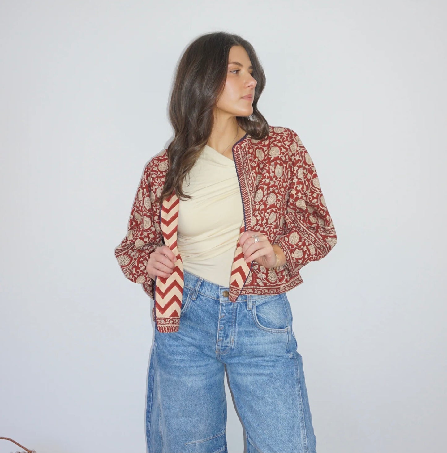 Amara Jacket in Red Lotus