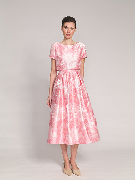 Bigio Collection Pink Floral Dress