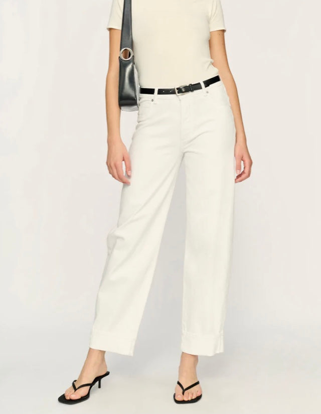 Thea Boyfriend Cuffed Jean (#13644) in White by DL 1961