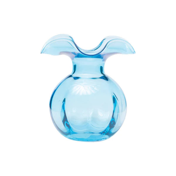 Hibiscus Glass Aqua Bud Vase by Vietri