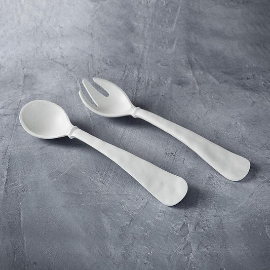 Vida Nube Salad Servers White Large by Beatriz Ball