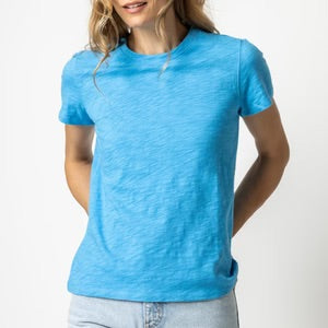 Short Sleeve Crewneck in Dutch Blue by Lilla P