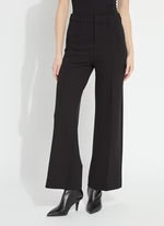 Nadie Zip Front Ponte Trouser in Black by Lysse