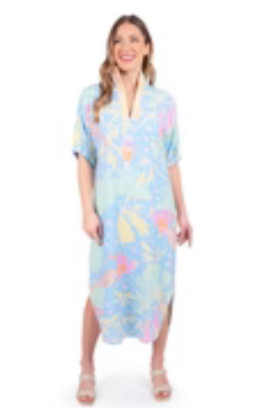 Poppy Caftan in Parrot Party by Emily McCarthy