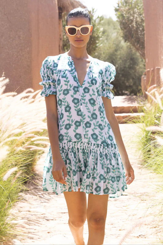 Smocked Drop Mini in Toscana Green by Oliphant